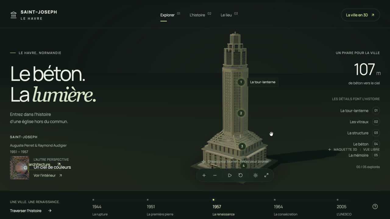 Capture du prototype 3D de l’église Saint-Joseph du Havre